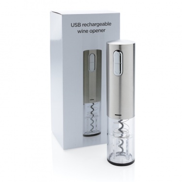 Logo trade promotional gifts image of: Electric wine opener - USB rechargeable