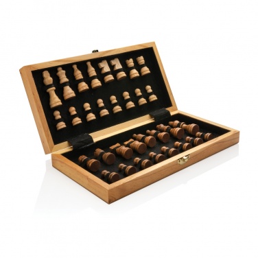 Logotrade promotional giveaway image of: Luxury wooden foldable chess set