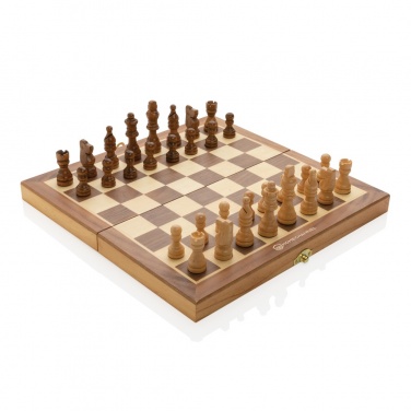 Logo trade promotional gift photo of: Luxury wooden foldable chess set