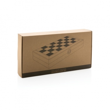 Logo trade promotional merchandise photo of: Luxury wooden foldable chess set