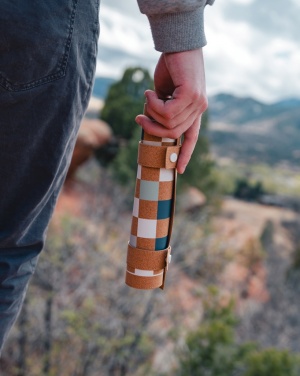 Logo trade advertising products image of: Britton cork foldable backgammon and checkers game set