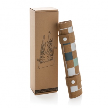 Logotrade promotional merchandise image of: Britton cork foldable backgammon and checkers game set