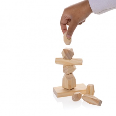 Logo trade business gifts image of: Ukiyo Crios wooden balancing rocks in pouch