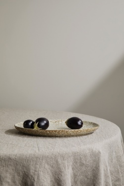 Logo trade promotional merchandise picture of: VINGA Nuvem stoneware serving plate