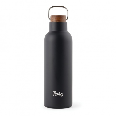 VINGA Ciro RCS recycled steel vacuum bottle 800 ml, black – detail view 5