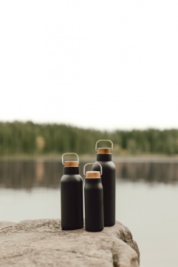 VINGA Ciro RCS recycled steel vacuum bottle 800 ml, black – detail view 6