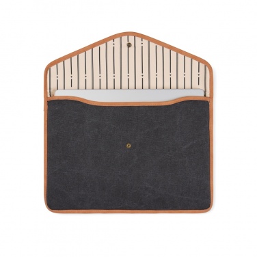 Logo trade promotional product photo of: VINGA Bosler GRS recycled canvas 16" laptop sleeve