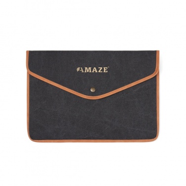 Logo trade corporate gifts image of: VINGA Bosler GRS recycled canvas 16" laptop sleeve