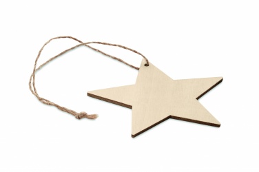 Logo trade corporate gifts image of: Wooden star shaped hanger