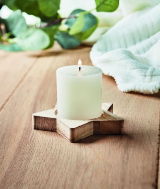 Logotrade promotional merchandise picture of: Candle on star wooden base