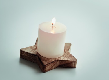 Logotrade promotional merchandise image of: Candle on star wooden base