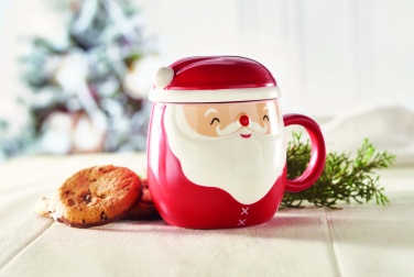 Logotrade business gift image of: Ceramic mug with lid 370 ml