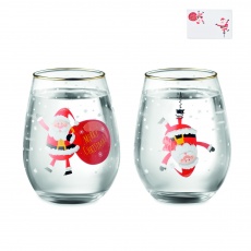 Set of 2 Christmas glasses
