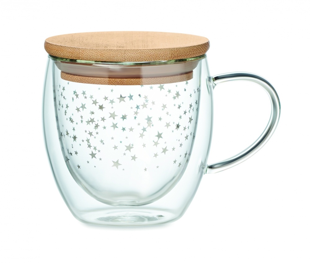 Logo trade promotional giveaway photo of: Double wall borosilicate mug