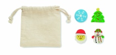 Set of 4 Christmas erasers