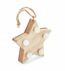 Wooden weed star with lights