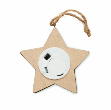 Logo trade promotional gifts picture of: Wooden weed star with lights
