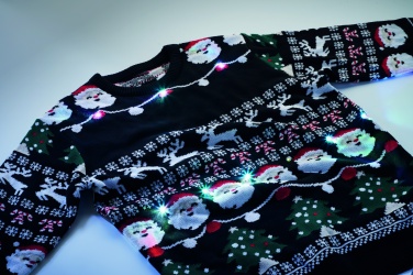Logo trade business gifts image of: Christmas LED sweater L/XL