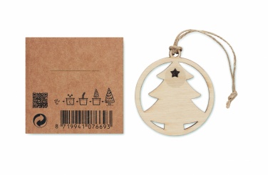Logo trade promotional item photo of: Wooden tree shape hanger