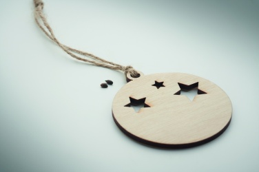Logotrade promotional merchandise picture of: Wooden bauble shape hanger