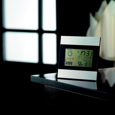 Logotrade promotional item image of: Weather station and clock