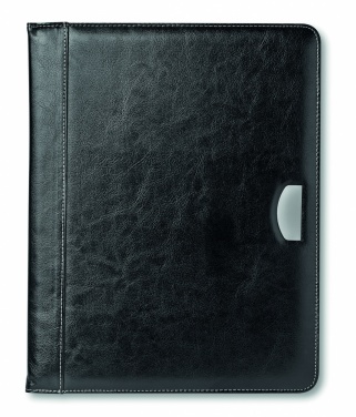Logo trade corporate gift photo of: PU portfolio w/ 20 pages bloc