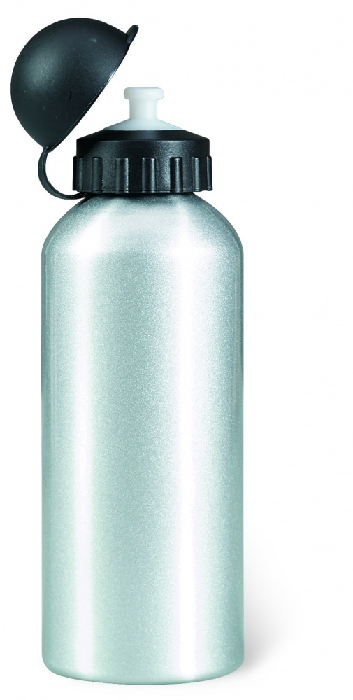 Logo trade promotional giveaways image of: Single-walled 600 ml aluminum bottle