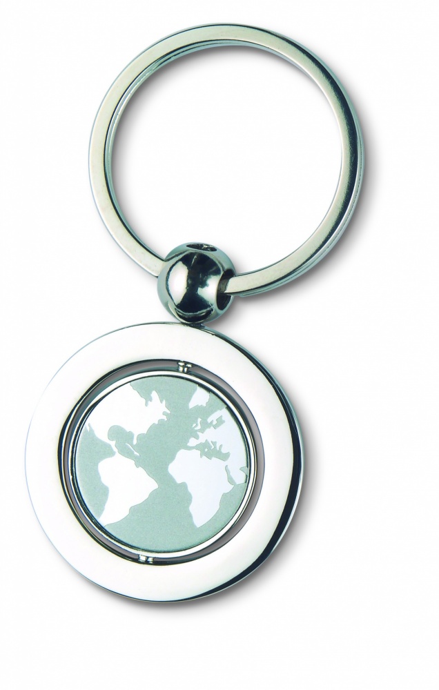 Logotrade corporate gifts photo of: Globe metal key ring  WORLD