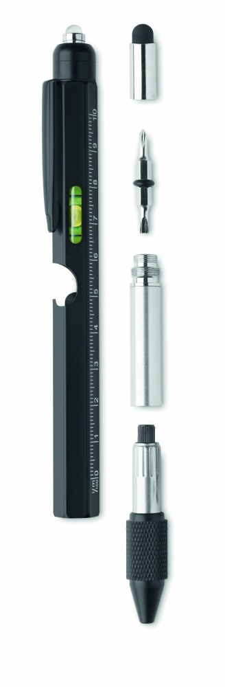 Logo trade promotional merchandise photo of: Spirit level pen with ruler