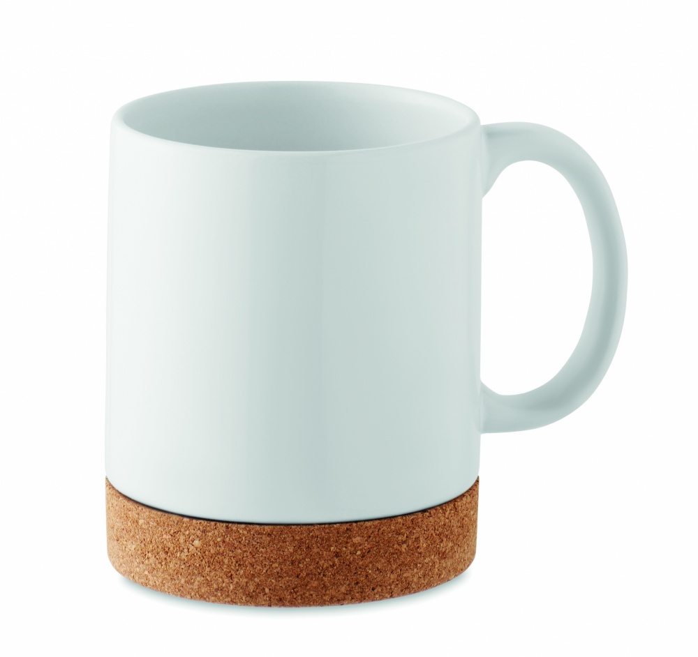 Logo trade promotional gift photo of: Sublimation ceramic cork mug