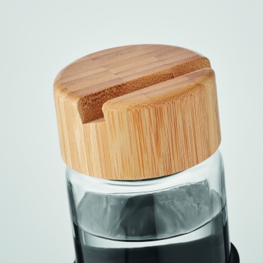 Logotrade corporate gift picture of: Glass bottle bamboo lid 600ml