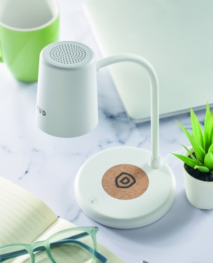 Logo trade promotional items image of: Wireless charger, lamp speaker