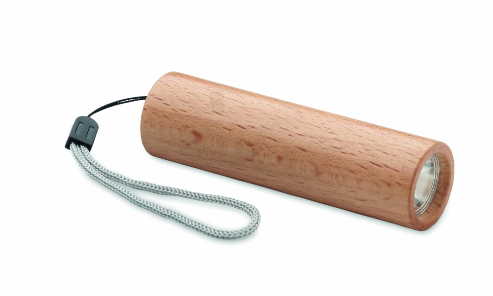 Logotrade promotional item image of: Beech wood rechargeable torch