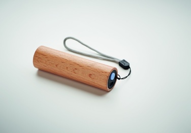 Logotrade promotional gift picture of: Beech wood rechargeable torch