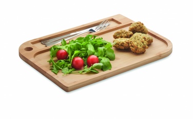 Logo trade business gift photo of: Meal plate in bamboo
