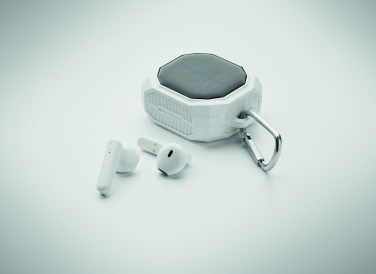 Logotrade corporate gift picture of: TWS earbuds with solar charger