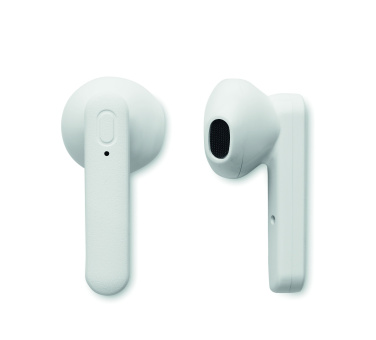 Logo trade promotional gifts image of: TWS earbuds with solar charger