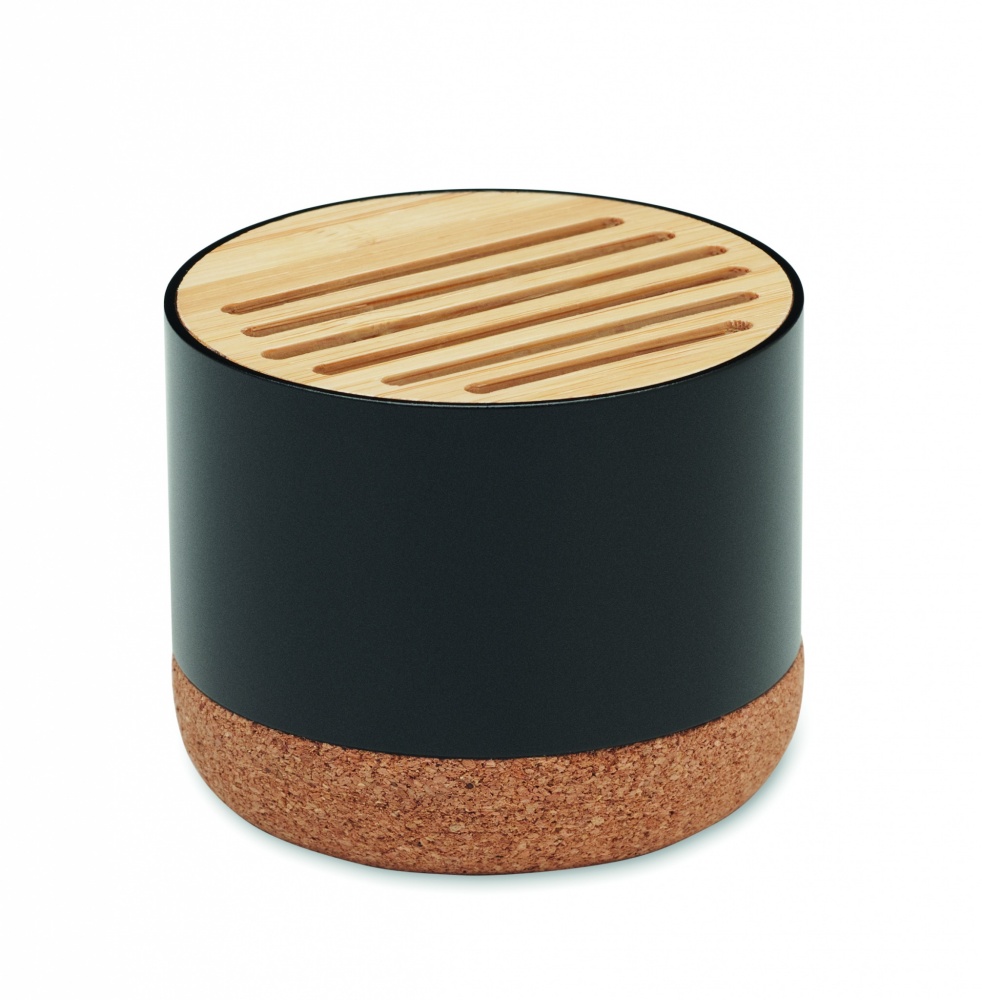 Logo trade advertising products picture of: Cork and aluminium speaker