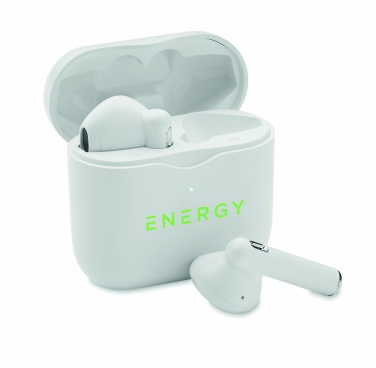 Logo trade advertising products image of: TWS earbuds with charging base