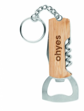 Logo trade promotional giveaways image of: 3 in 1 bamboo pocket tool