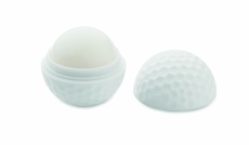 Lip balm in golf ball shape