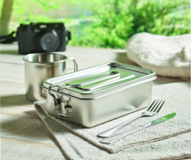 Logo trade promotional gifts image of: Stainless steel lunch box