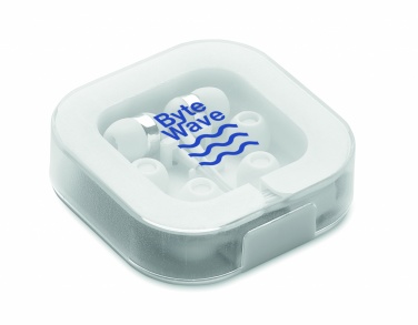 Logo trade corporate gifts image of: Ear phones with silicone covers