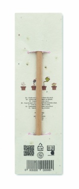 Logotrade business gift image of: Natural pencil in seeded pouch