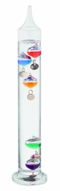 Galileo thermometer glass 28cm, Transparent, colour variant