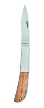 Foldable knife in acacia wood