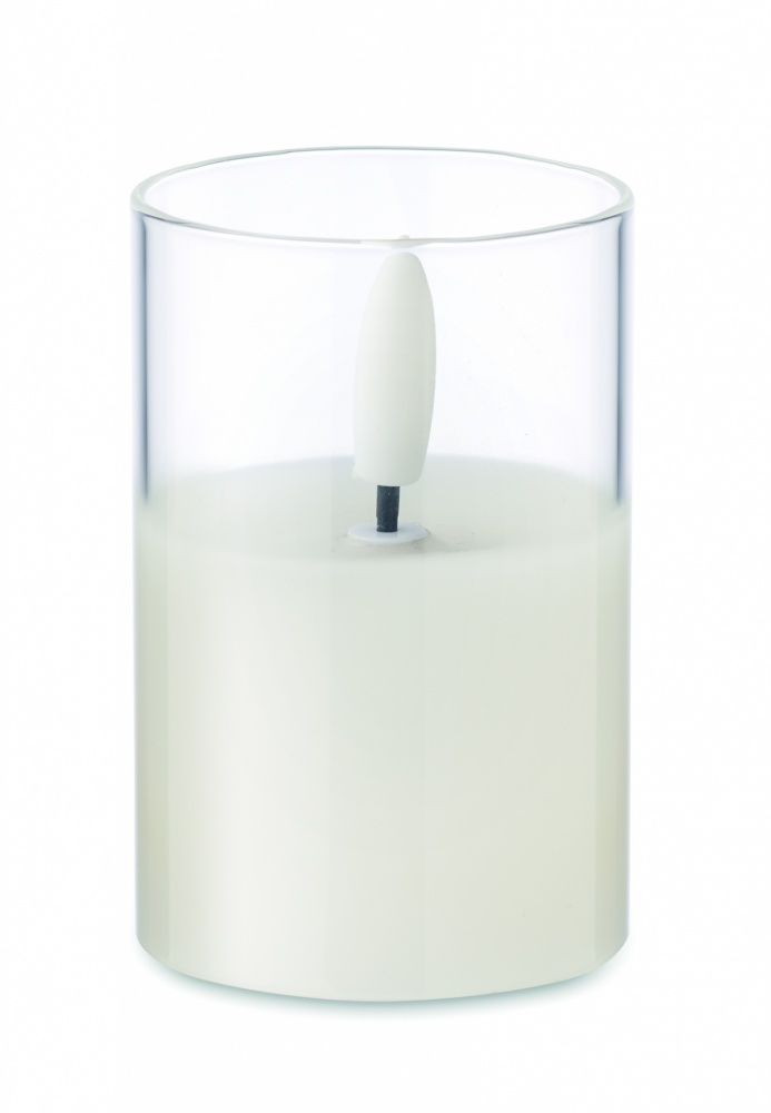 Logo trade corporate gifts picture of: LED wax candle in glass holder