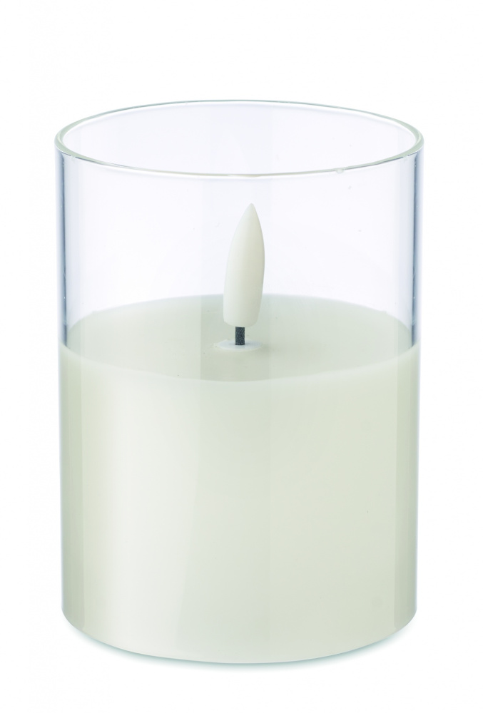 Logo trade promotional merchandise picture of: LED wax candle in glass holder