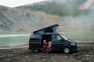 Logo trade promotional merchandise photo of: RPET sherpa fleece blanket