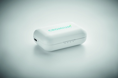 Logo trade promotional products picture of: TWS earbuds with charging base